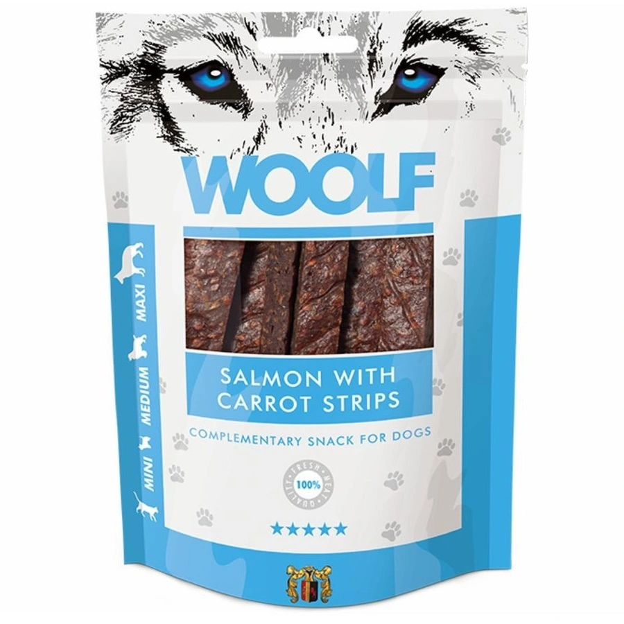 Woolf Hunde- og Kattesnack Laks med Gulerod Strimler